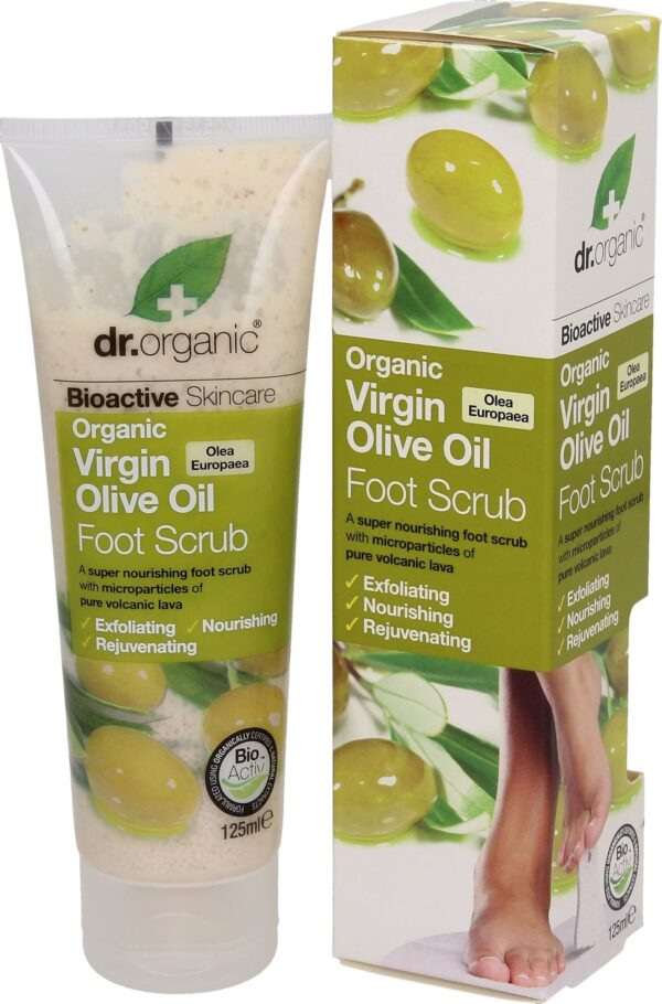dr organic virgin olive oil foot scrub 125 ml 739655 sv