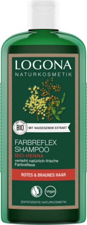 LOGONA Naturkosmetik Shampo Röd-Brun, 250 ml