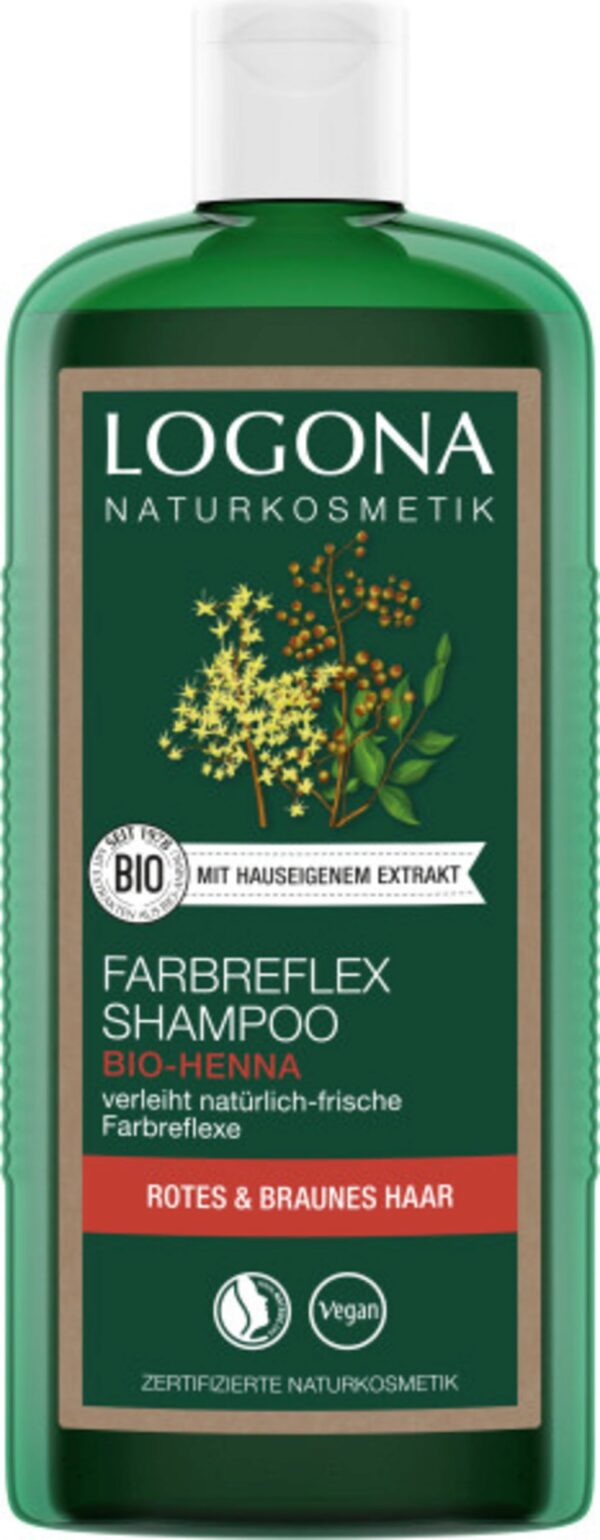 LOGONA Naturkosmetik Shampo Röd-Brun, 250 ml