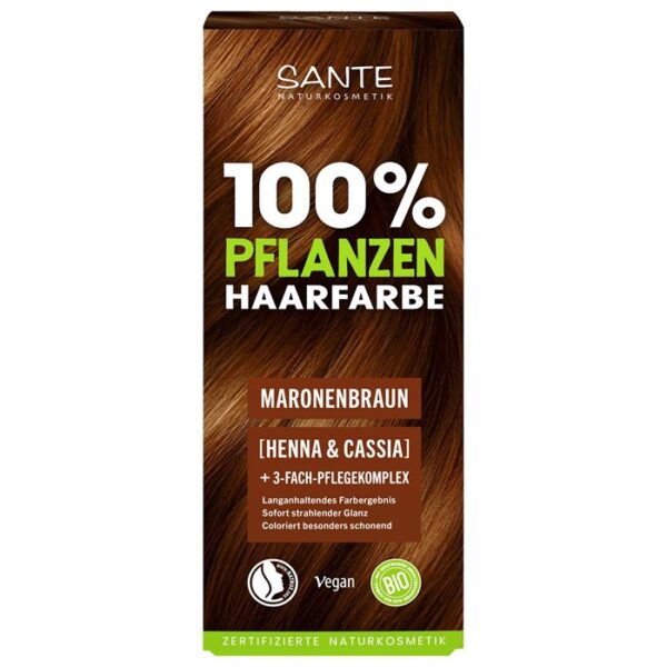 SANTE Naturlig Hårfärg av örter Kastanjebrun 08, 100 g